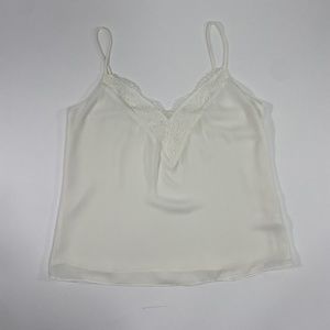 Cream Socialite Lace V-Neck Camisole Tank Top S